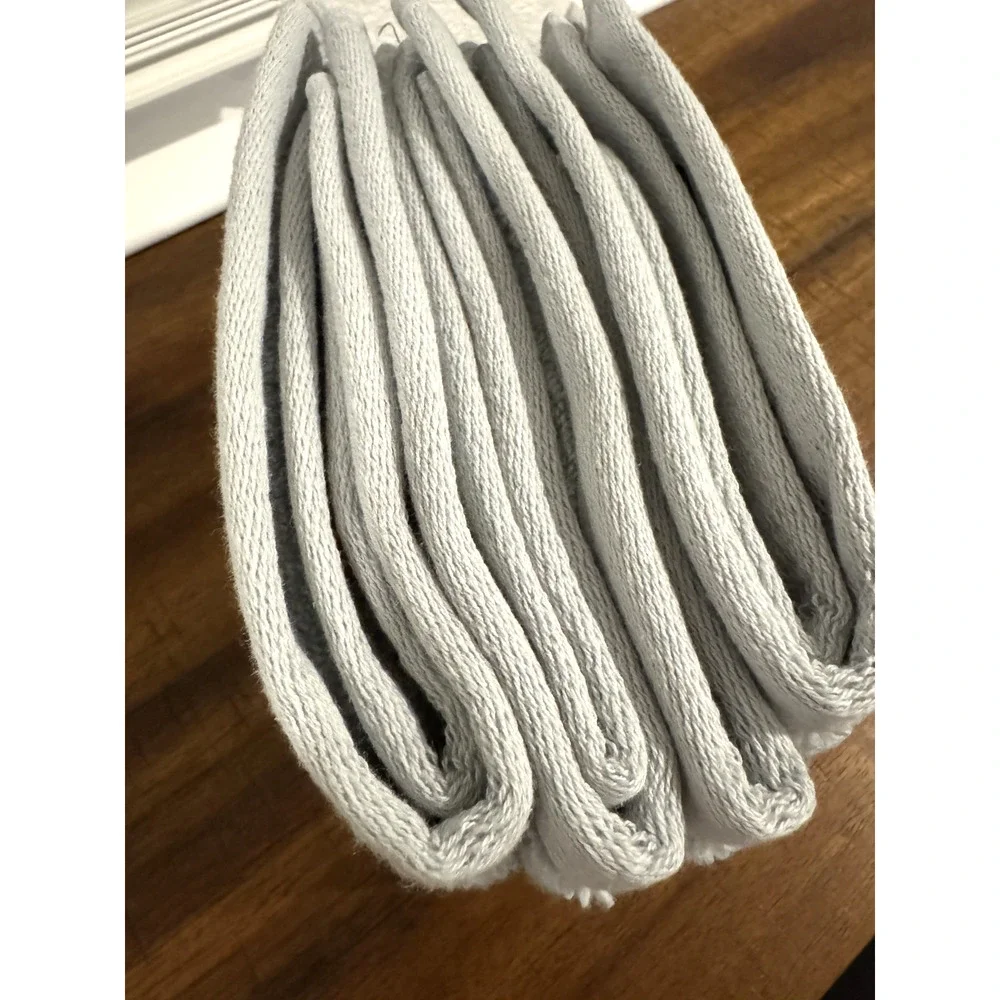 Kate Spade New York Set of 4 Wash Cloths 100% Cotton Light Gray 13